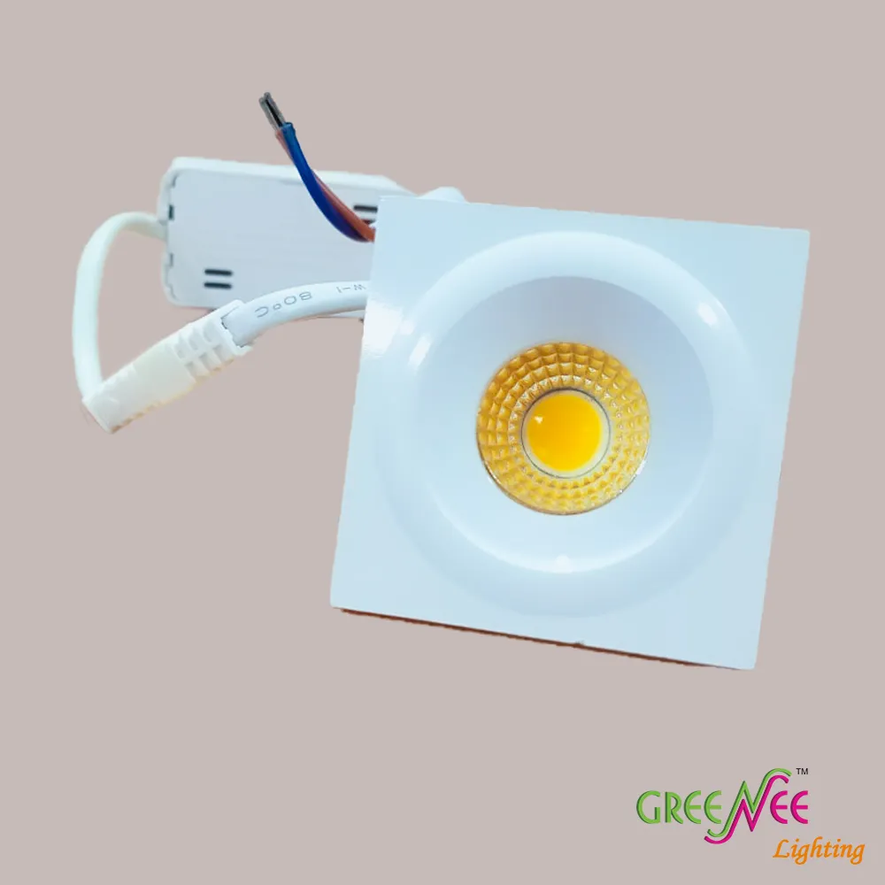 LED DOWN LIGHT 3W WW RECESS SQ IP21