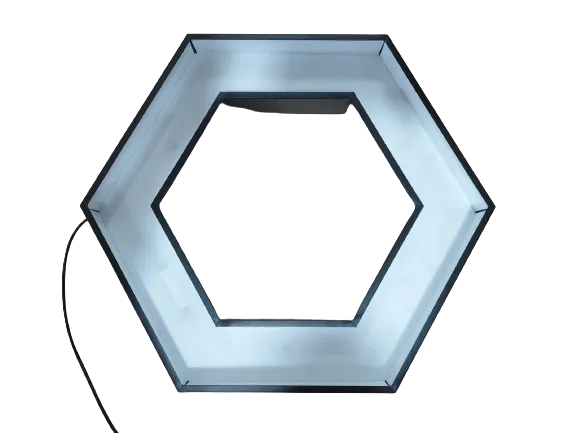LED BATTEN LIGHT 40W CW BK BODY D521MM HEXAGON - IP21