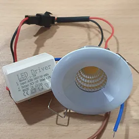 LED DOWN LIGHT RECESSED 3W RD COB WH D48mm